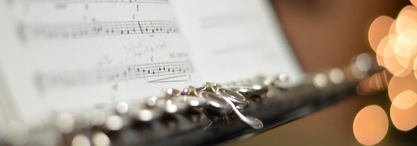 flute and sheet music